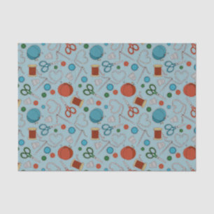Papel De Seda Azul temático de costura lindo del modelo