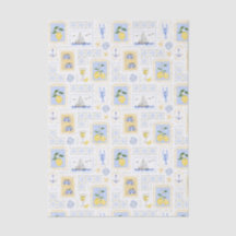 Azulejo Azul Mediterráneo Limón Amarillo Costero