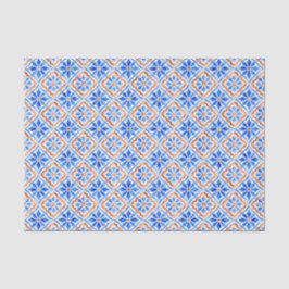 Papel De Seda Azulejo Mediterráneo Geométrico Costero de Amalfi