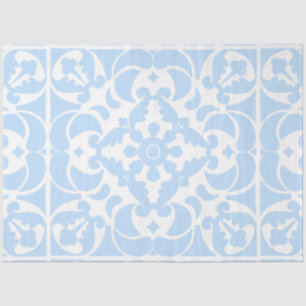 Papel De Seda Azulejos azules Mediterráneo portugués