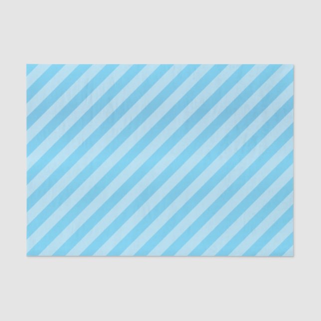 Papel De Seda Azules cielos bonitos y rayas diagonales (Anverso)