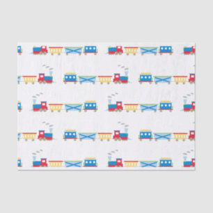 Papel De Seda Azules del papel seda del tren