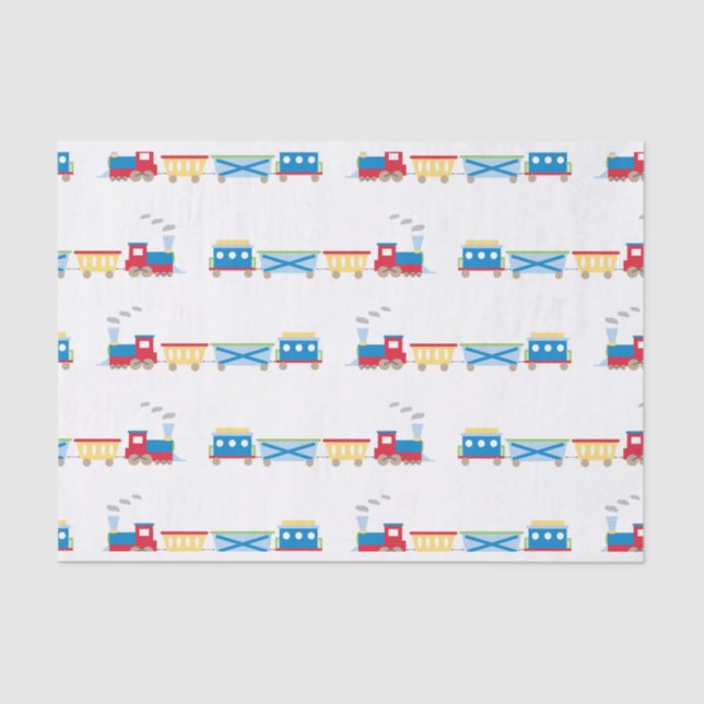 Papel De Seda Azules del papel seda del tren (Anverso)