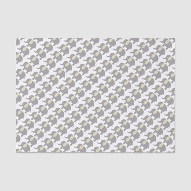 Papel De Seda Baby elephant light gray and yellow (Anverso)