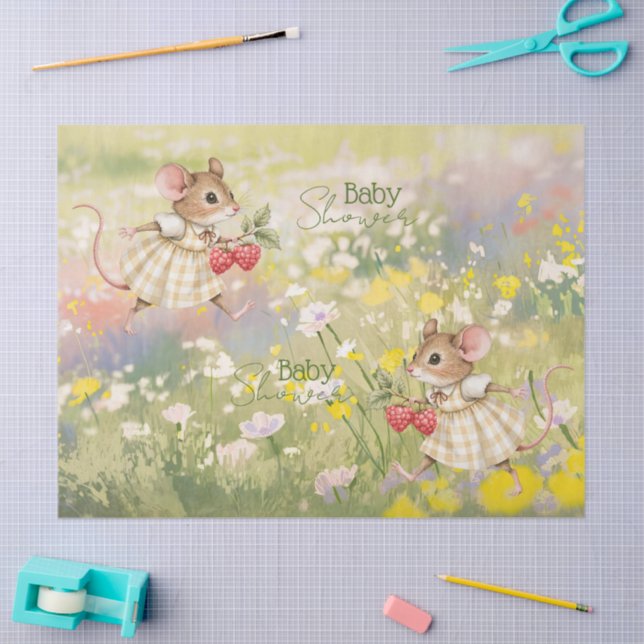 Papel De Seda Baby Girl Woodland Animal Shower (Artesanía)