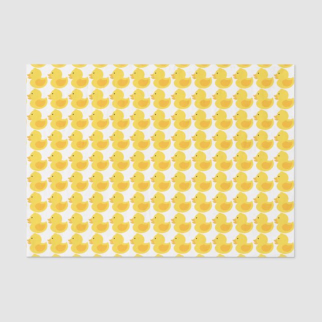 Papel De Seda Baby Shower amarillo caucho Ducky (Anverso)