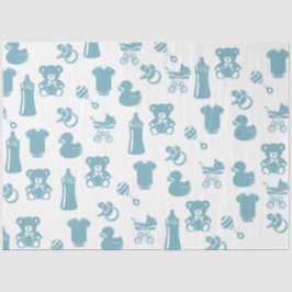 Papel De Seda Baby Shower azul