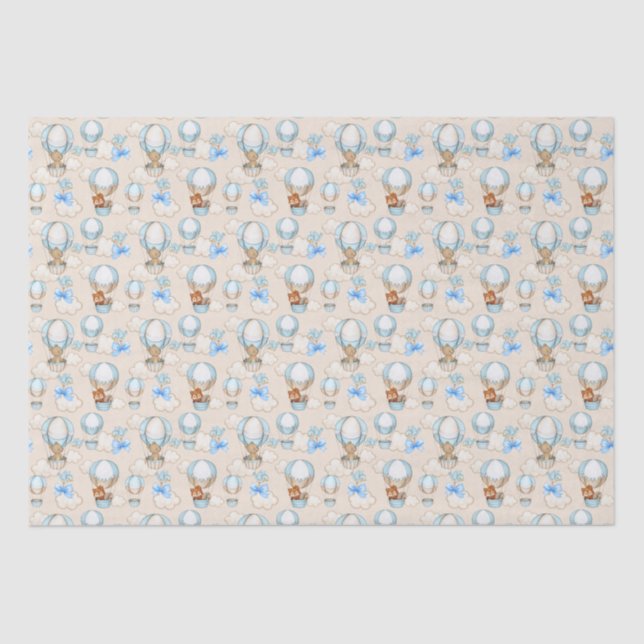 Papel De Seda Baby Shower Boy Blue (Anverso)