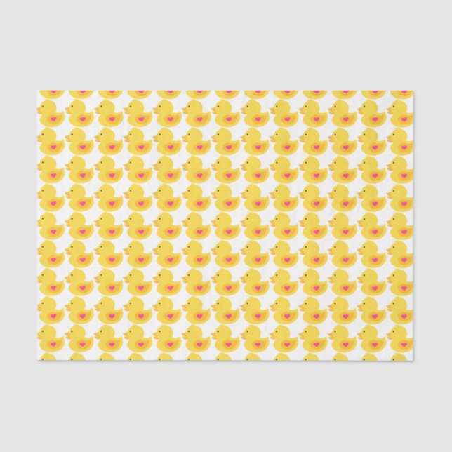 Papel De Seda Baby Shower Chica Rubber Ducky (Anverso)