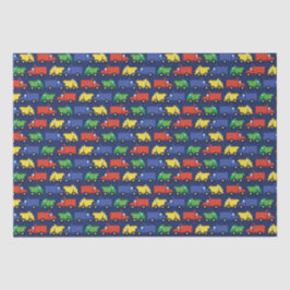 Papel De Seda Baby Shower de camión de construcción