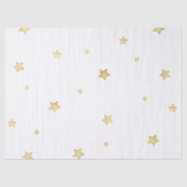 Papel De Seda Baby Shower de Gold Stars (Anverso)