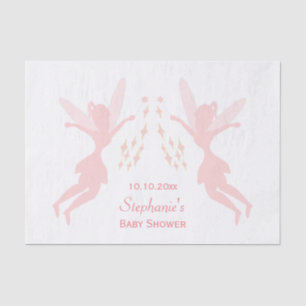 Papel De Seda Baby Shower de hadas rosadas