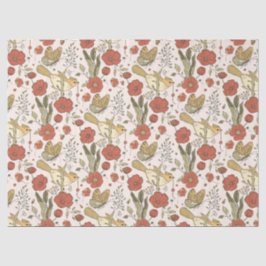 Papel De Seda Baby Shower | Mariposas y flores poéticas