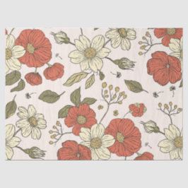 Papel De Seda Baby Shower | Mariposas y flores poéticas