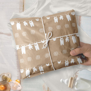Papel De Seda Baby Shower Minimalista de Arena Boho