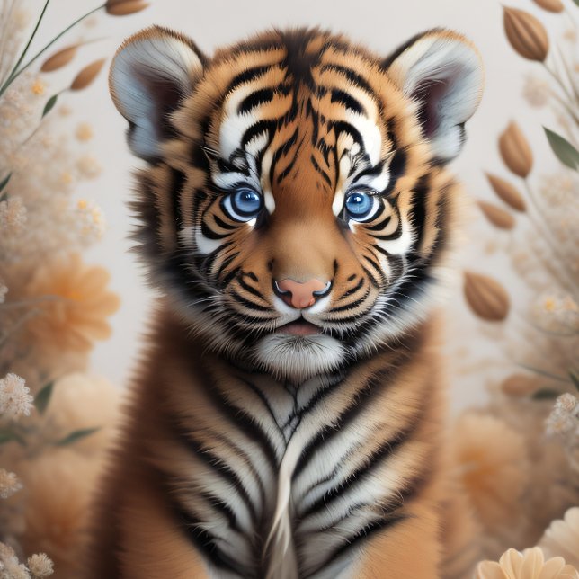 Papel De Seda Baby tiger in the wildflowers (Subido por el creador)