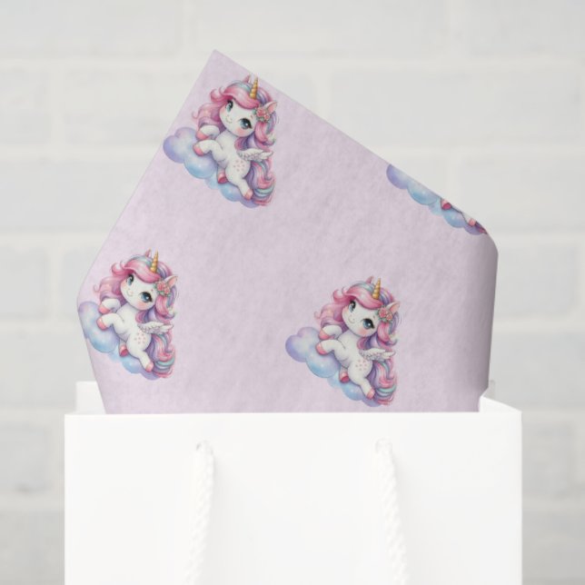 Papel De Seda Baby Unicorn Tissue Paper (Bolsa de regalo)