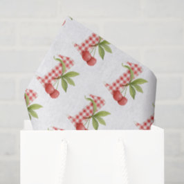 Papel De Seda Baby's Cherry First Red Gingham Birthday