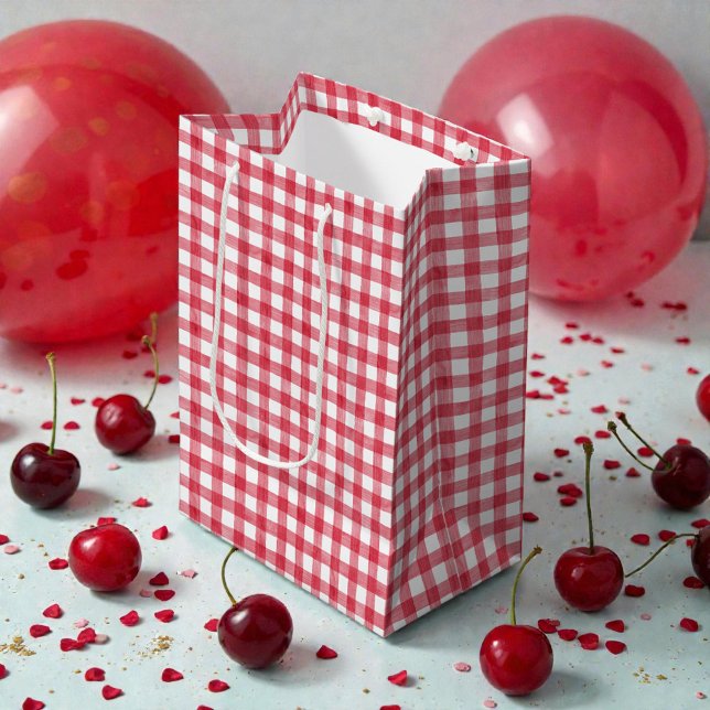 Papel De Seda Baby's Cherry First Red Gingham Birthday (Subido por el creador)