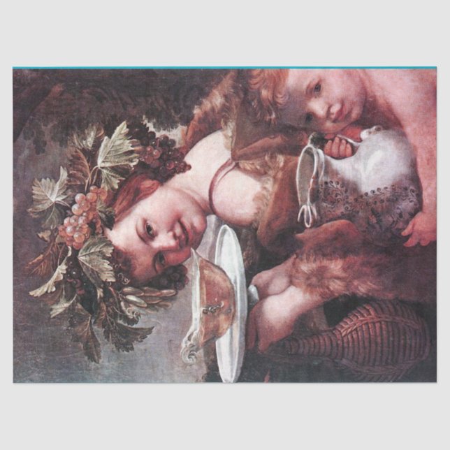 PAPEL DE SEDA BACCHUS, GRAPAS Y VINO BLANCO (Anverso)