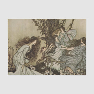 Papel De Seda “Bailando con las hadas” de Arthur Rackham