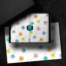 Bailando Dandelions | Patrón floral acuarela