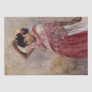 Papel De Seda Bailando gitana romaní (por Albert Edelfelt)