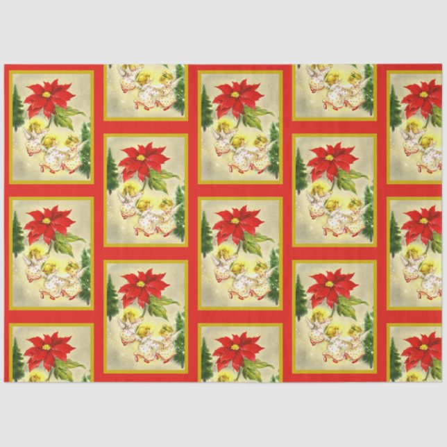 Papel De Seda Bailando los ángulos del bebé (Anverso)