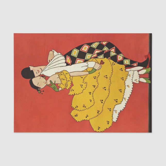 Papel De Seda “Bailarín Arlequín” de Annie Fish (Anverso)
