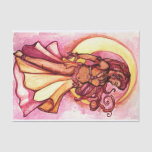 Papel De Seda Bailarín Belly de la diosa de la luna de otoño
