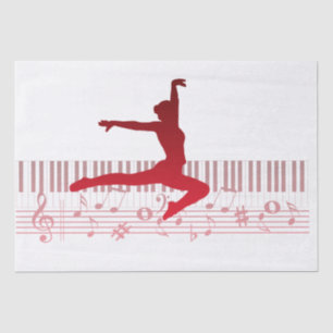 Papel De Seda Bailarín de ballet en un teclado      