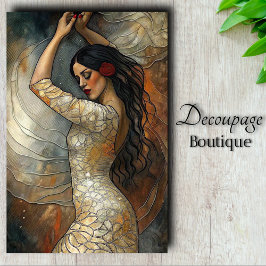 Papel De Seda Bailarín de Flamenco Español Decoupage