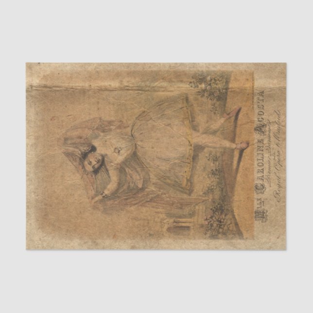 Papel De Seda Bailarín Vintage (Anverso)