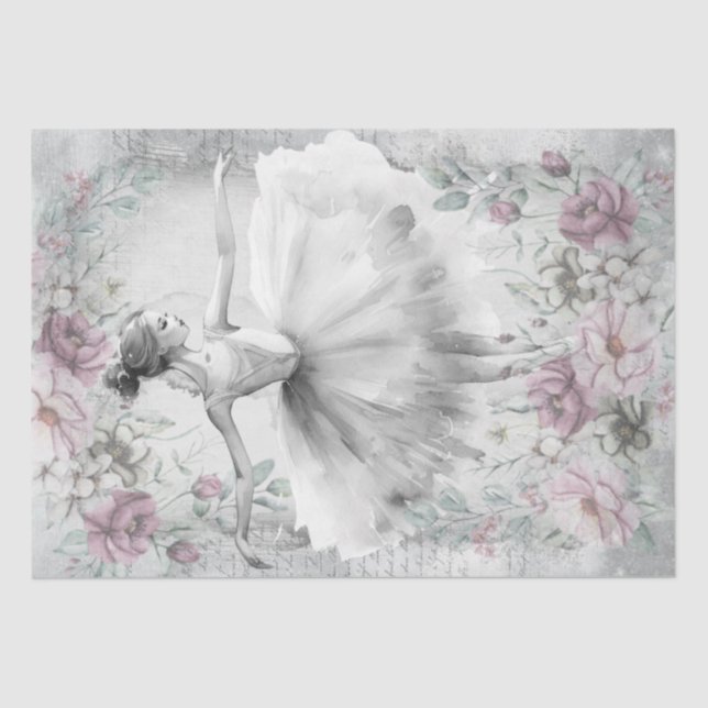 Papel De Seda Bailarina Ballet Ballerina (Anverso)