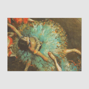 Papel De Seda Bailarina Danza Bailarina Verde Degas Pintura