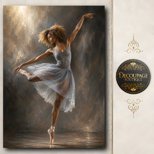 Papel De Seda Bailarina de ballet contemporáneo agraciada