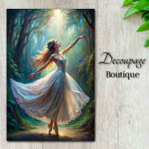 Bailarina de decoupage del Bosque Encantado