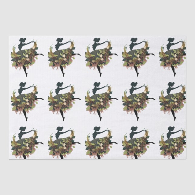Papel De Seda Bailarina de Feliz Cumpleaños  (Anverso)