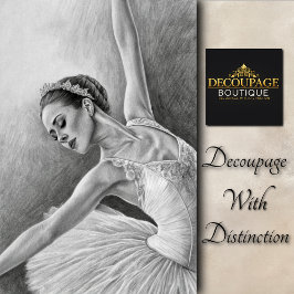 Papel De Seda Bailarina de Lápiz Elegante Decoupage