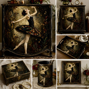 Papel De Seda Bailarina de Melodía de Medianoche Decoupage