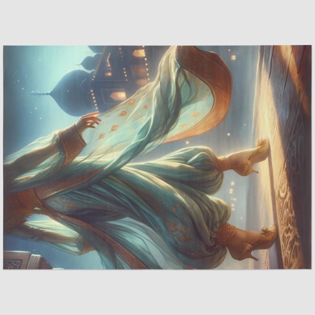 Papel De Seda Bailarina de seda nacida Princesa árabe Fantasía a (Anverso)