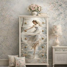 Papel De Seda Bailarina Romántica Bosque Decoupage