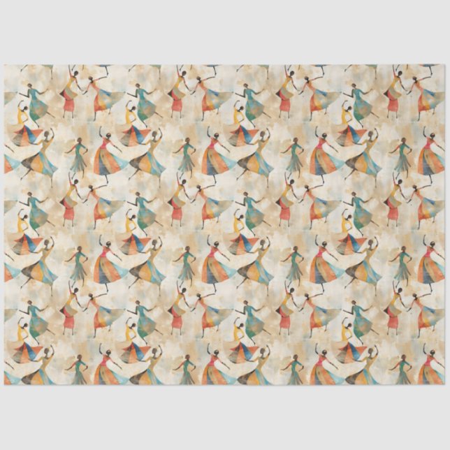 Papel De Seda Bailarinas abstractas (Anverso)