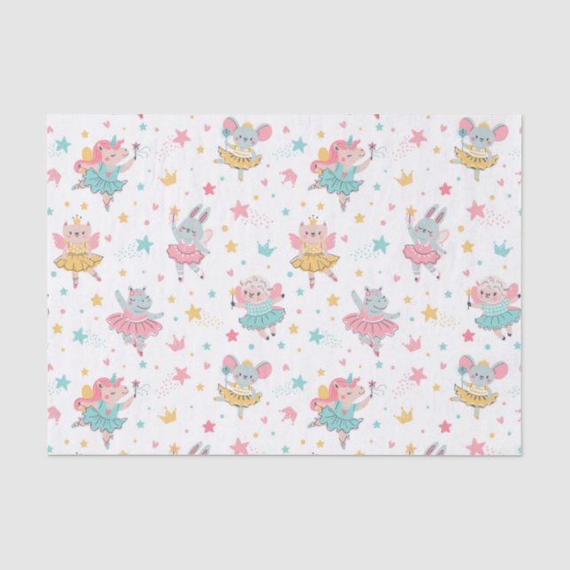 Papel de Seda Bailarinas Animales (Anverso)