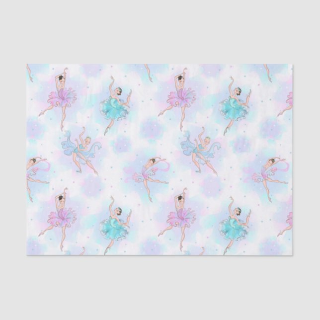 Papel De Seda Bailarinas de ballet pastel (Anverso)