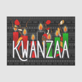 Papel De Seda Bailarinas de Kwanzaa con velas de Kinara