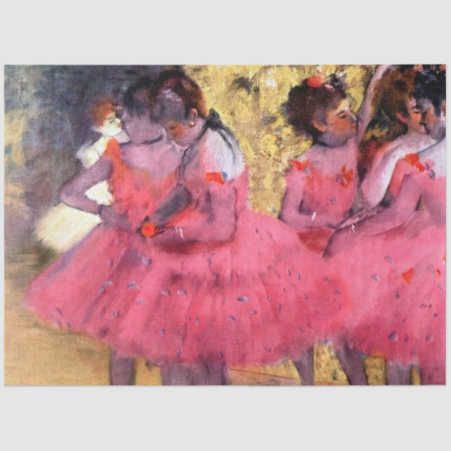 Papel De Seda Bailarinas rosas, Edgar Degas (Anverso)
