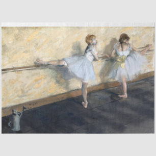 Papel De Seda Bailarines practicando en el Barre, Edgar Degas