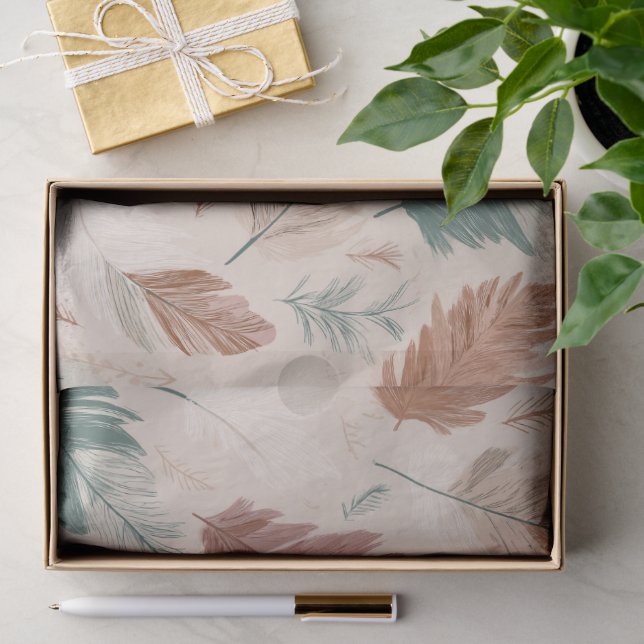 Papel De Seda Baile Bohemian Feather (Regalo )