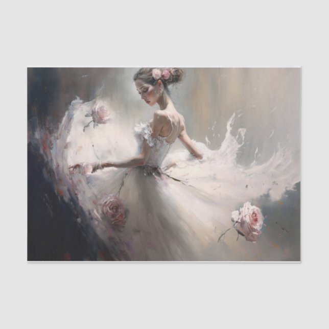 Papel De Seda Baile con los rosas (Anverso)